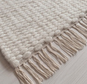 Tapis en laine \'Cartmel\' 80x150cm - Blanc cassé