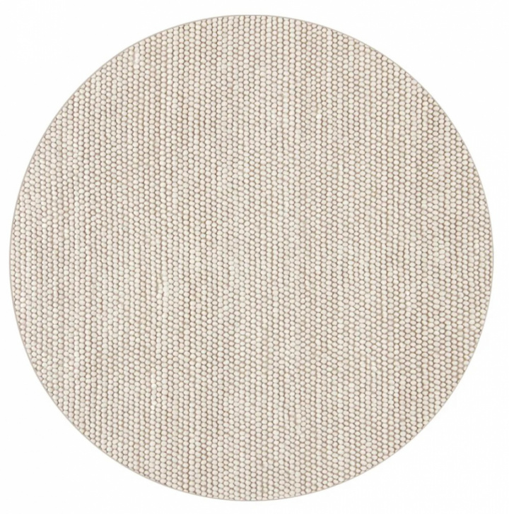 Tapis rond \'Avafors\' 160cm - Beige dans le groupe Décoration / Tapis / Tapis en laine chez Reforma (V10167682)