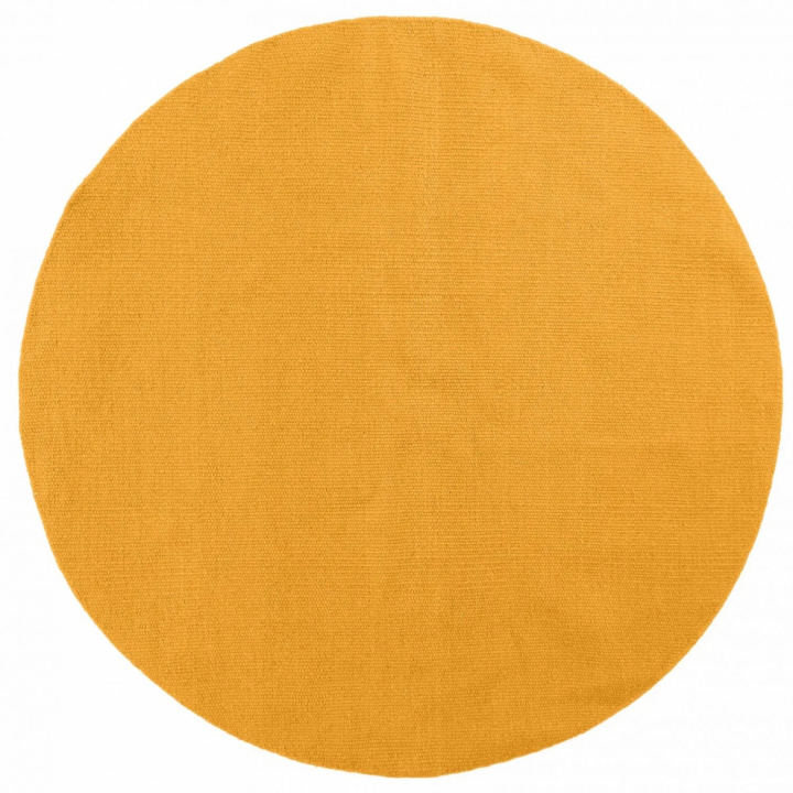 Tapis rond \'Hamilton\' 160cm - Safran dans le groupe Décoration / Tapis / Tapis en laine chez Reforma (V10167823)