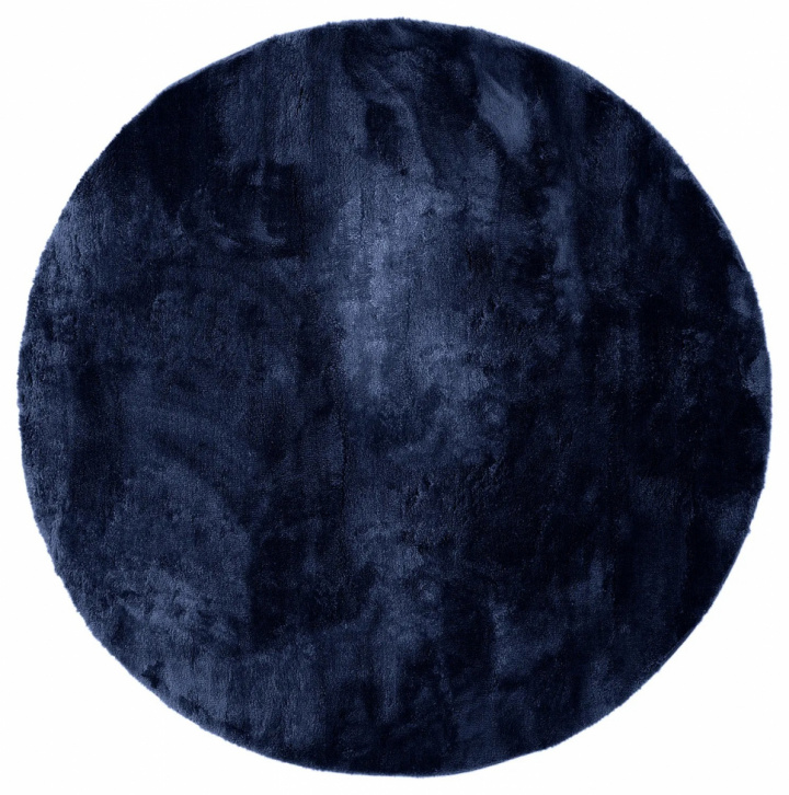 Tapis rond \'Aranga Super Soft\' 160cm - Bleu foncé dans le groupe Décoration / Tapis / Tapis en ry chez Reforma (V10197691)