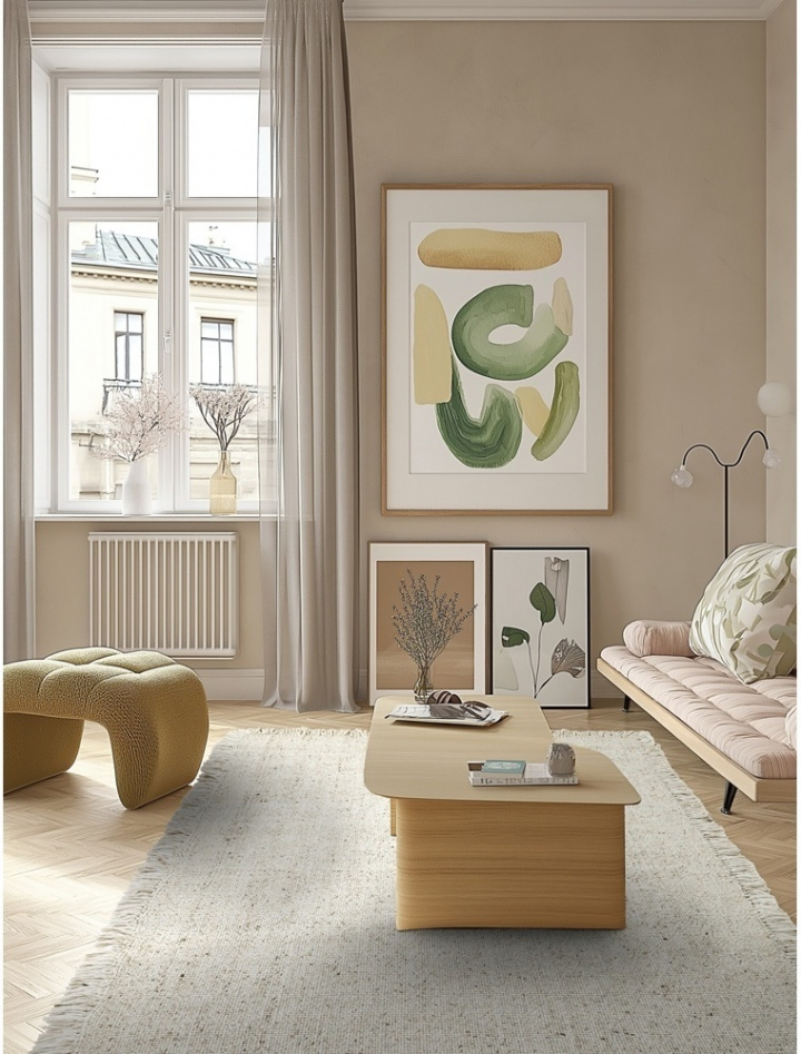 Tapis en laine \' Dalita \' - Beige dans le groupe Tapis / Tapis en laine chez Reforma (V10198)