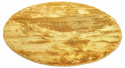 Tapis rond \'Aranga Super Soft\' 80cm - Jaune