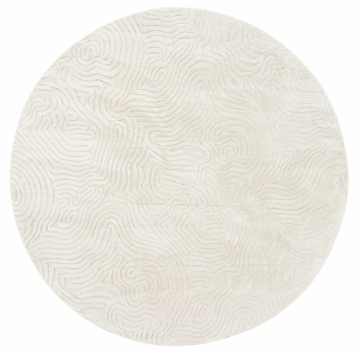 Tapis rond \'Amora\' 120cm - Blanc dans le groupe Décoration / Tapis / Tapis tissés chez Reforma (V10199971)