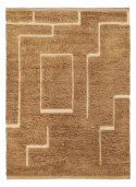 Tapis Rya \'Laine tissée à la main Kiberg\' - Beige