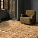 Tapis Rya \'Laine tissée à la main Kiberg\' - Beige