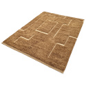 Tapis Rya \'Laine tissée à la main Kiberg\' - Beige