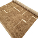 Tapis Rya \'Laine tissée à la main Kiberg\' - Beige