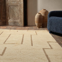 Tapis Rrya \'Laine tissée à la main Kiberg\' - Blanc