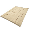 Tapis Rrya \'Laine tissée à la main Kiberg\' - Blanc