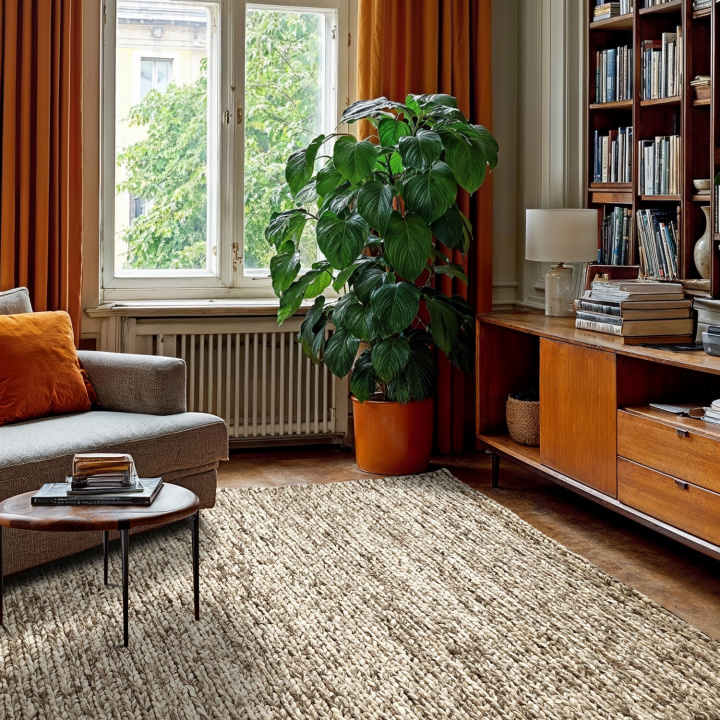 Tapis en laine tressée « Talvia » - Naturel dans le groupe Tapis / Tapis en laine chez Reforma (V1020110)