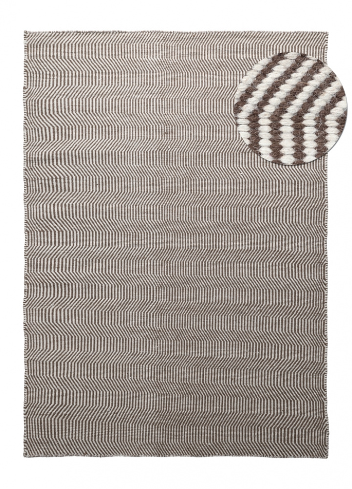 Tapis en laine \'Larkana\' - Marron/blanc dans le groupe Décoration / Tapis / Tapis en laine chez Reforma (V1020111)