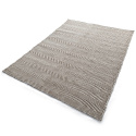Tapis en laine \'Larkana\' - Marron/blanc