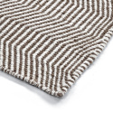 Tapis en laine \'Larkana\' - Marron/blanc