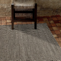 Tapis en laine \'Larkana\' - Beige/noir