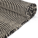Tapis en laine \'Larkana\' - Beige/noir