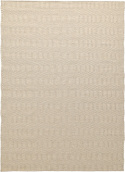 Tapis en laine \'Larkana\' - Beige/blanc