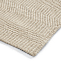 Tapis en laine \'Larkana\' - Beige/blanc