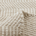 Tapis en laine \'Larkana\' - Beige/blanc