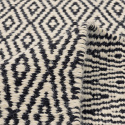 Tapis en laine \'Monastir\' - Noir et blanc