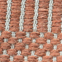 Tapis en laine \'Arbil\' - Terracotta/blanc