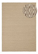 Tapis en laine \' Monastir\' - Marron/blanc