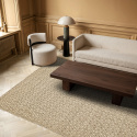 Tapis en laine \' Monastir\' - Marron/blanc