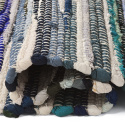 Tapis en chiffons « Home » - Multicolore/bleu