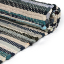 Tapis en chiffons « Home » - Multicolore/bleu