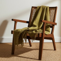 Plaid \' Samantha \' 130 x 170 cm - Vert olive