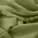 Couverture en mousseline \' Dorena \' 130 x 170 cm - Verte