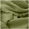 Couverture en mousseline \' Dorena \' 130 x 170 cm - Verte