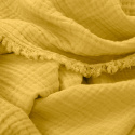 Couverture en mousseline \' Dorena \' 130 x 170 cm - Jaune