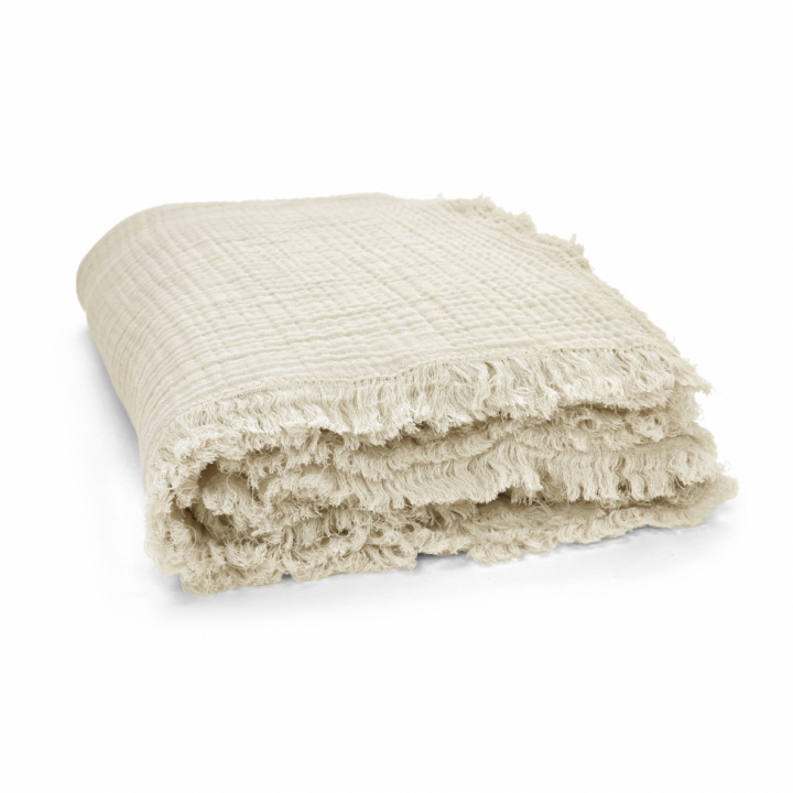 Couverture en mousseline \' Dorena \' 130 x 170 cm - Gris dans le groupe Décoration / Textiles / Plaids & couvertures chez Reforma (V10201741)