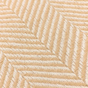 Couverture en coton \' Denisa Fishbone \' 130 x 170 cm - Beige/blanc