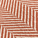 Couverture en coton \' Denisa Fishbone \' 130 x 170 cm - Marron/blanc