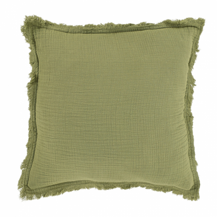Housse de coussin \' Dorena \' 45 x 45 cm - Verte dans le groupe Décoration / Textiles / Housses de coussin chez Reforma (V10201749)