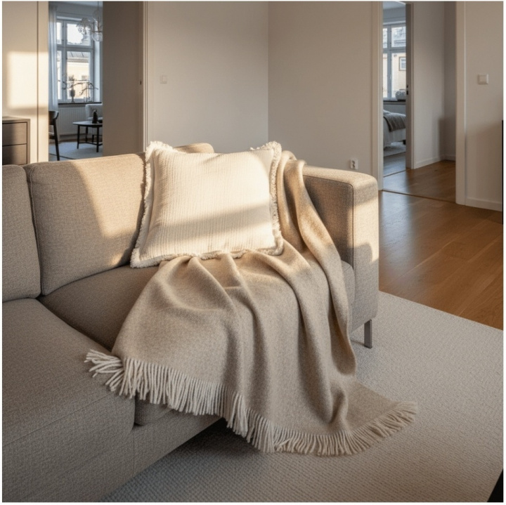Housse de coussin \' Dorena \' 45 x 45 cm - Gris dans le groupe Décoration / Textiles / Housses de coussin chez Reforma (V10201752)