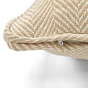 Housse de coussin \' Denisa Fishbone \' 45 x 45 cm - Beige/blanc
