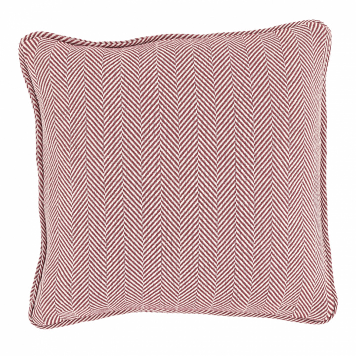 Housse de coussin \' Denisa Fishbone \' 45 x 45 cm - Rouge/blanc dans le groupe Décoration / Textiles / Housses de coussin chez Reforma (V10201757)