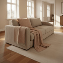 Housse de coussin \' Denisa Fishbone \' 45 x 45 cm - Rouge/blanc