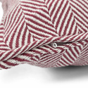 Housse de coussin \' Denisa Fishbone \' 45 x 45 cm - Rouge/blanc