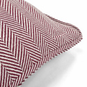 Housse de coussin \' Denisa Fishbone \' 45 x 45 cm - Rouge/blanc