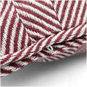 Housse de coussin \' Denisa Fishbone \' 45 x 45 cm - Rouge/blanc
