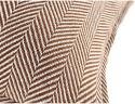 Housse de coussin \' Denisa Fishbone \' 45 x 45 cm - Marron/blanc