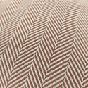 Housse de coussin \' Denisa Fishbone \' 45 x 45 cm - Marron/blanc