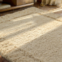 Tapis Rya \'Melilla en laine tissée à la main\' - Naturel
