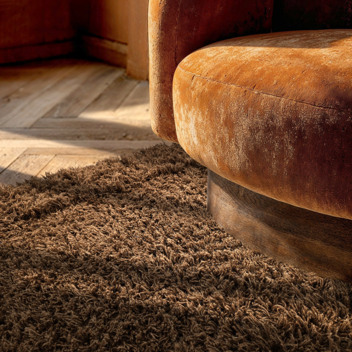 Tapis Rya \'Melilla en laine tissée à la main\' - Marron dans le groupe Tapis / Tapis en ry chez Reforma (V102018)