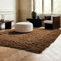 Tapis Rya \'Melilla  en laine tissée à la main\' - Marron