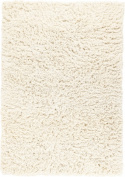 Tapis Rya \'Fassale » en laine tissée à la main\' - Blanc