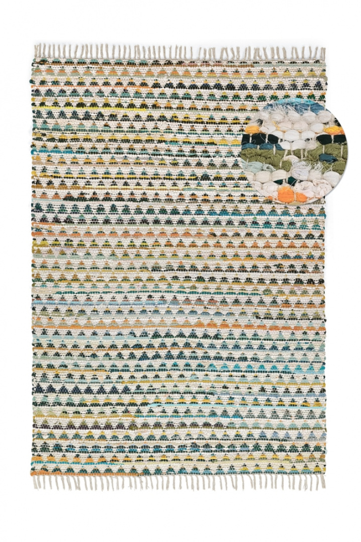 Tapis en chiffons « Lindby » - Multicolore/jaune dans le groupe Décoration / Tapis chez Reforma (V10204)